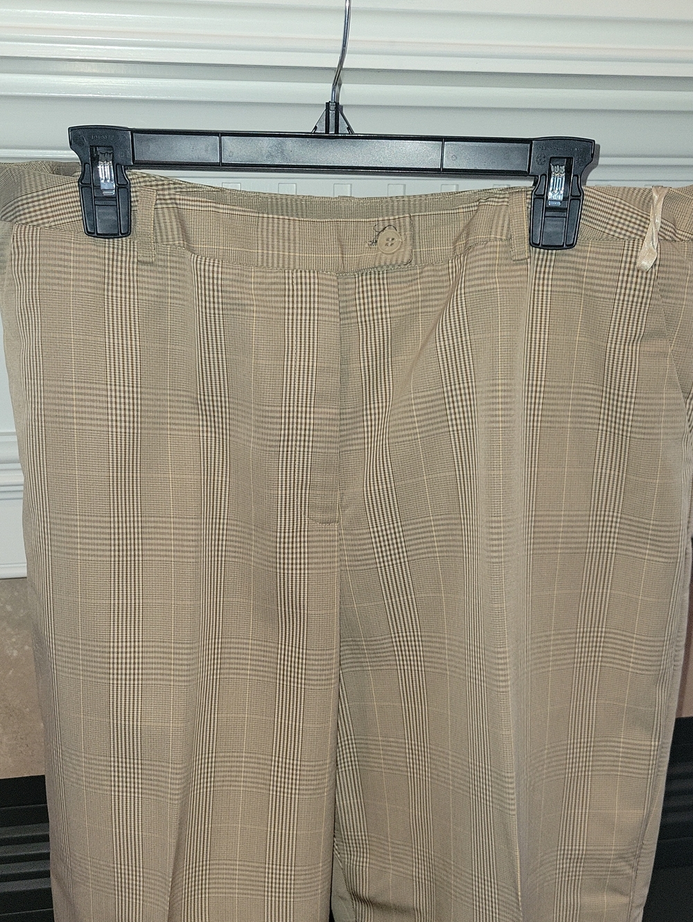 Evan Picone Tan Plaid Dress Pants